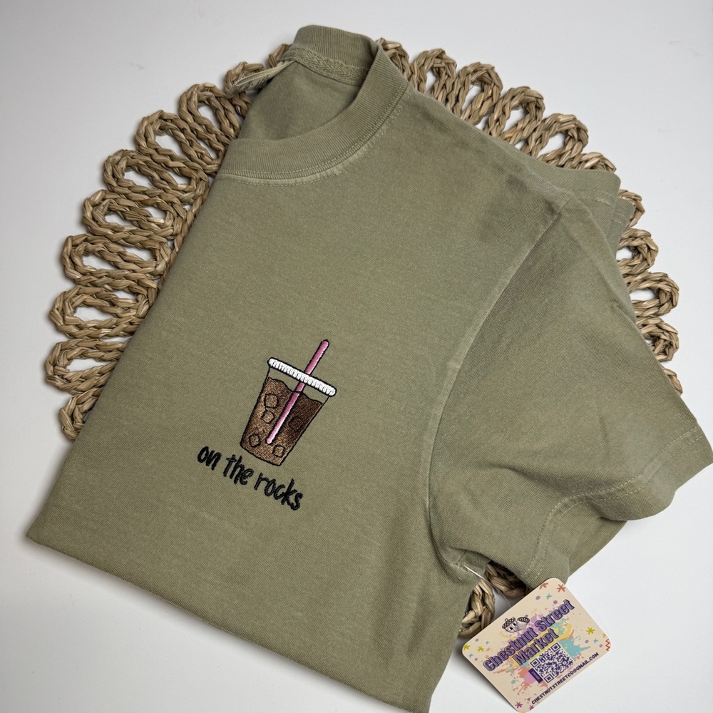 Comfort Colors On the rocks ice coffee t-shirt